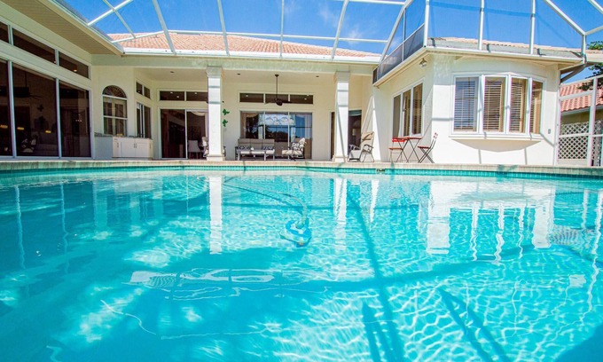 Fairway Village Casa | Luxury Retreat 5BR Mediterranean Home w/ Heated Pool | Steam Room | Golf Views | Spacious Lanai