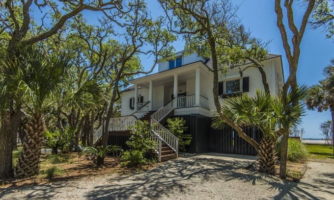 Edisto Island Casa | Luxury Showplace in Gated Community w/ Panoramic Ocean Views & Private Beach Access