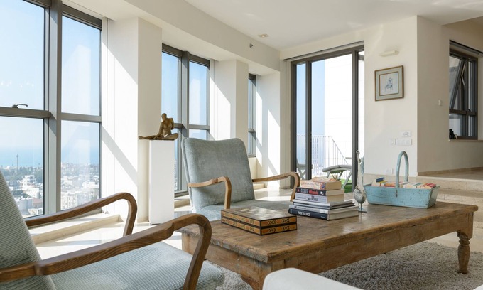 Tel Aviv City Center Apartamento | Apartamento panorámico de lujo de 2 habitaciones