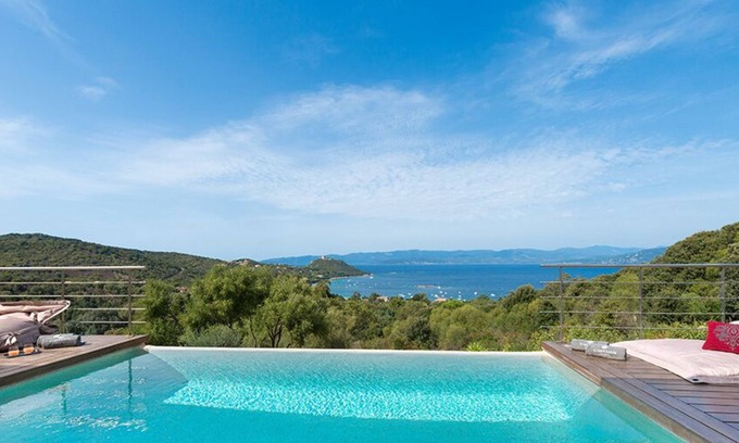 Belvedere-Campomoro Villa | Villa de lujo en Córcega, piscina, vista a la bahía, 6 personas, 3 dormitorios