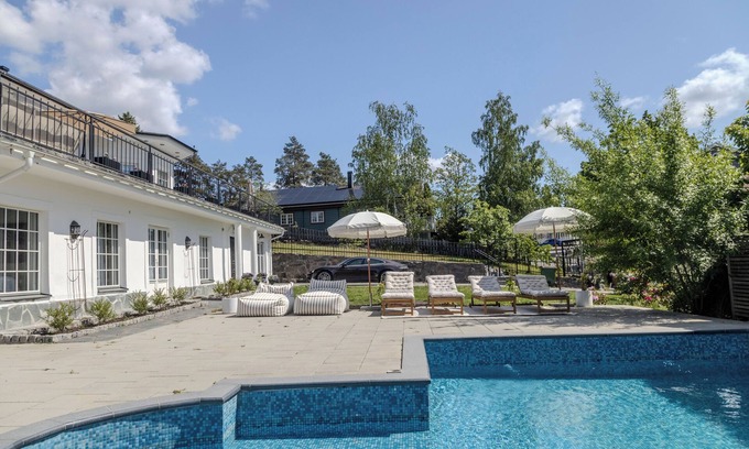 Nacka Municipality Villa | Luxury villa with private pool, spa & fitness room