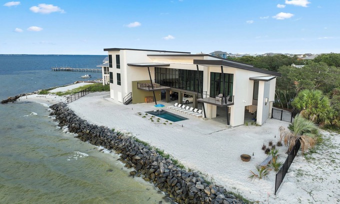 Pensacola Beach Casa | Luxury Waterfront 6 Bedroom. 6.5 Bath Home with Private Pool!