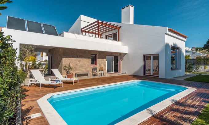 Aldeia do Meco Villa | LVPremier LA2- piscina, aire acondicionado, jardín, vista al mar