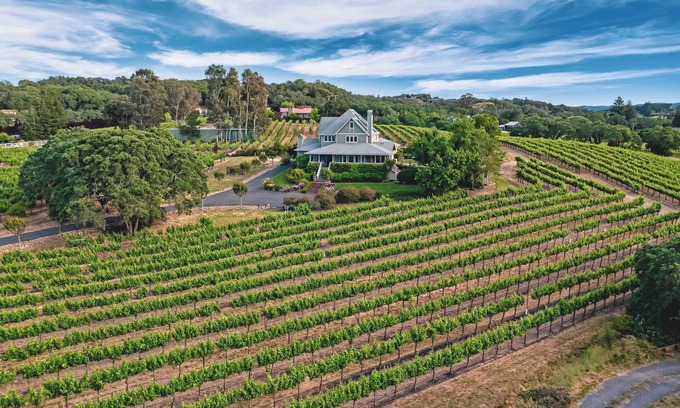 Healdsburg Casa | Impresionantes vistas de 360 grados viñedos