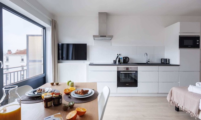 Wijk van de Squares Apartamento | MA - Leopold II - Estudio Piso, Capacidad 2