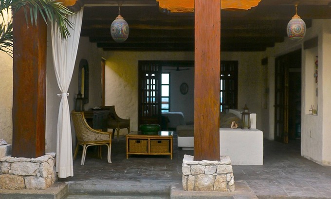 Isla Mujeres Casa | Magi Azul - Caribe Beach House con estilo marroquí, directamente frente a la playa