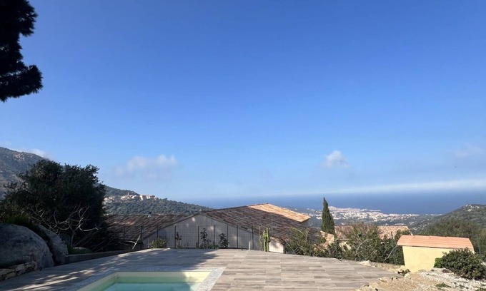 Santa-Reparata-di-Balagna Villa | Magnificent pool villa with sea, lake and mountain views