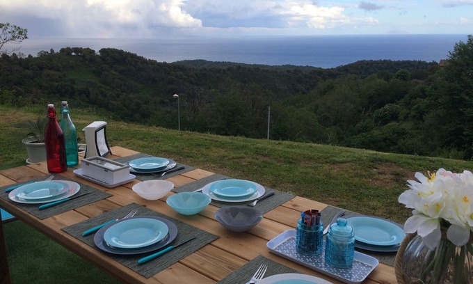 Poggio-Mezzana Apartamento | Nuevo apartamento en chalet con vistas al mar en el pueblo