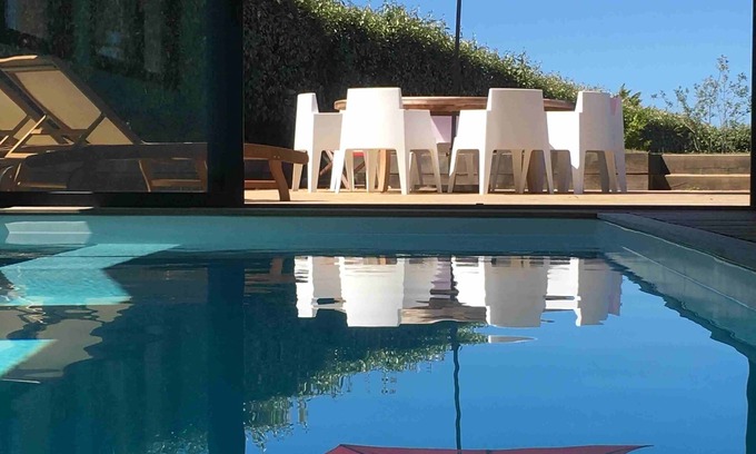 Le Pouldu Villa | MAGNIFICA VILLA 250 M2 180 ° VISTA AL MAR PISCINA INTERIOR PLAYA 100 M 5 CH JARDIN