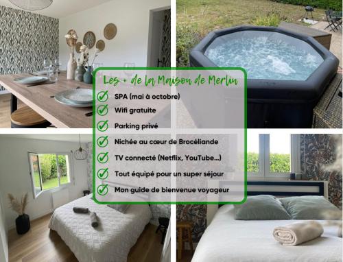 Neant-sur-Yvel Casa | Maison cosy avec jacuzzi