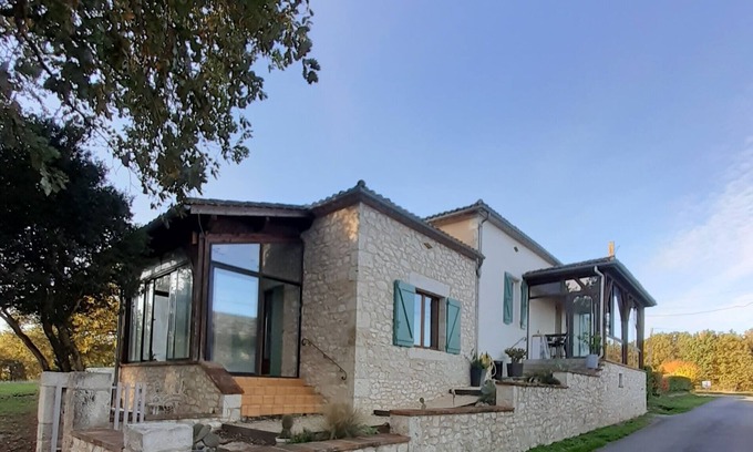 Saint-Quentin-du-Dropt Casa | Maison de Campagne aux Portes du Périgord