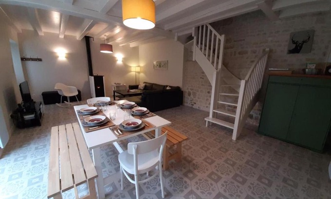 Coulonges Casa | Maison de charme avec équipements bébé, vélos, fibre, proximité rivière - Coulonges - FR-1-653-127