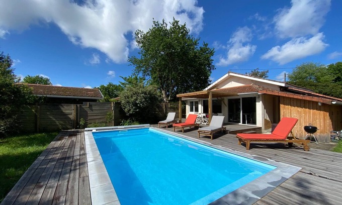 Andernos-les-Bains Casa | Maison Des Lauriers à Andernos avec piscine chauffée