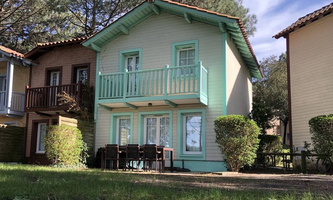 Lacanau-Ocean Chalet De Esquí | Maison jumelée rénvoée 6 pers. dans residence avec piscine proche golf WIFI - 491825