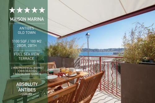Antibes Old Town Apartamento | MAISON MARINA - Absoluty Antibes - New-Luxury old Antibes - 1st Row Sea View Terrace