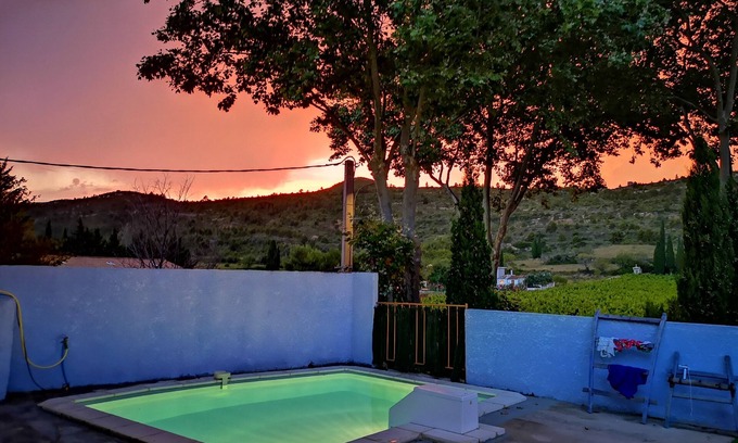 Albas Casa | Maison Vallée Du Paradis, Private Pool, Large sun Terrace, With Amazing Scenery