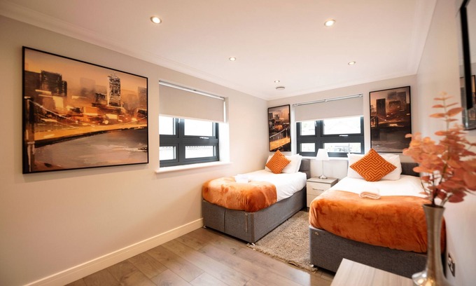 Reading City Centre Apartamento | Apartamento-Premium-Baño con ducha-Vista a la Ciudad