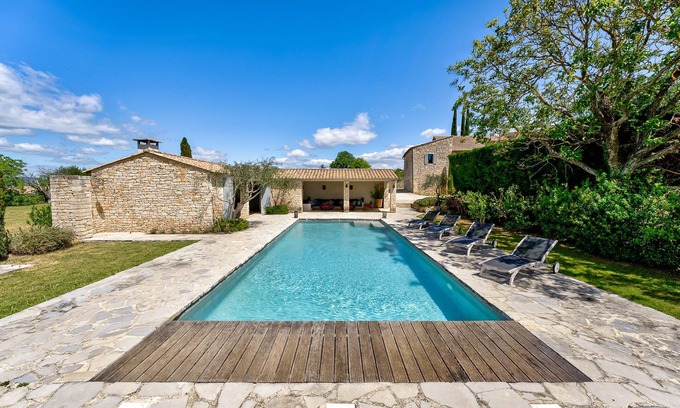 Saint-Privat-de-Champclos Casa | Mas de Champclos Demeure de Charme 17 éme Vue sur les Cévennes en Ardèche