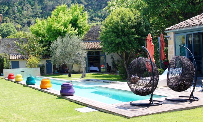 Sommieres Otro | Antigua casa de campo de carácter en pueblo medieval con piscina en gran jardín