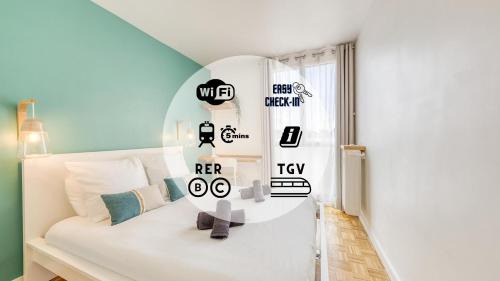 Quartier Centre Ville Apartamento | Massy - AC - RER B&C - Easy Check-in