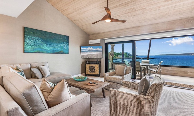 Wailea Condominio | Remodelado Maui Oceanfront 3br / 3ba Condo justo en el océano!