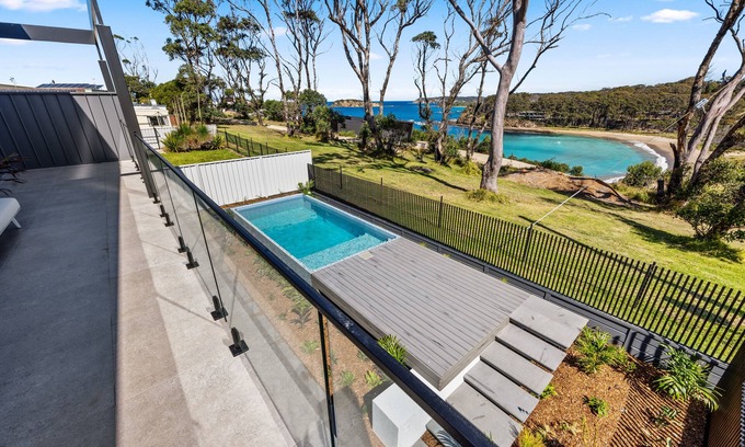 Malua Bay Casa | McKenzies Beach House - New Home on Beach with Views and Heated Swimming Pool