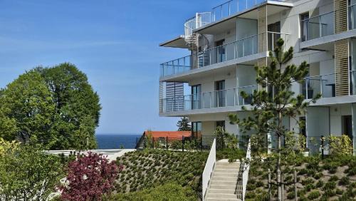 Mechelinki Apartamento | Mechelinki, Apartament z ogródkiem, widokiem na morze i aneksem kuchennym