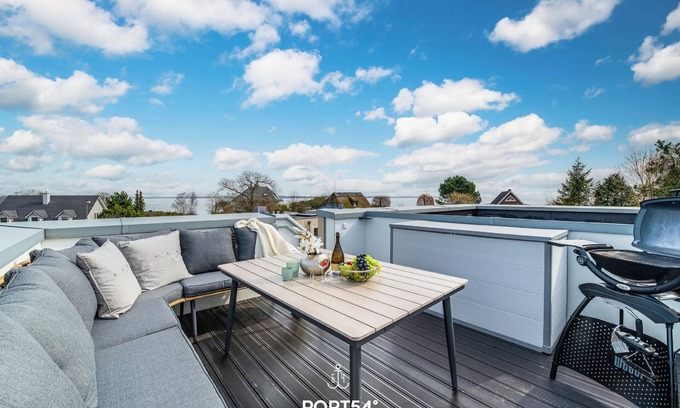 Bockholm Casa | Meerliebe - sea view, roof terrace, infrared sauna, shower, e-charging station