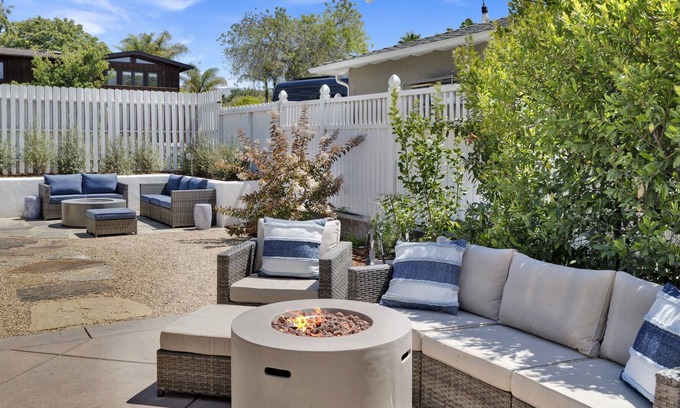 West Mesa Casa | Mesa Cottage | Outdoor Patio with BBQ and Cozy Firepit