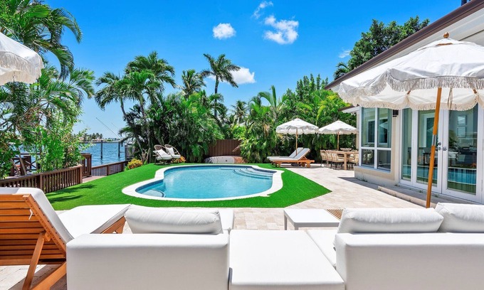 North Bay Village Villa | Miami Beach Boutique Villa With Waterfront, Yacht Parking And heated pool!
