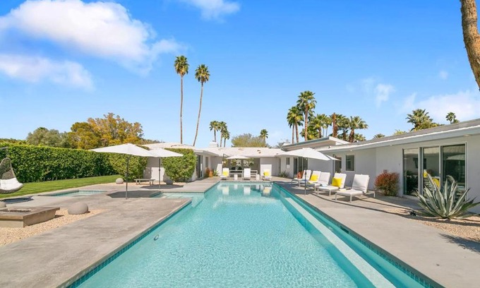Racquet Club Estates Villa | Mid Century Escape - Movie Colony wd Private Pool