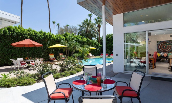 Old Las Palmas Casa | Mid-Century Modern Estate In Old Las Palmas! Private! Spectacular Mountain Views!