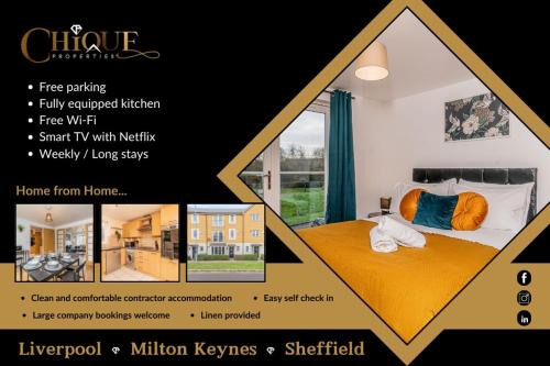 Milton Keynes Casa | Milton 5BR House with free parking, 3.5 Bathrooms ideal for CONTRACTORS & WEEKEND stays
