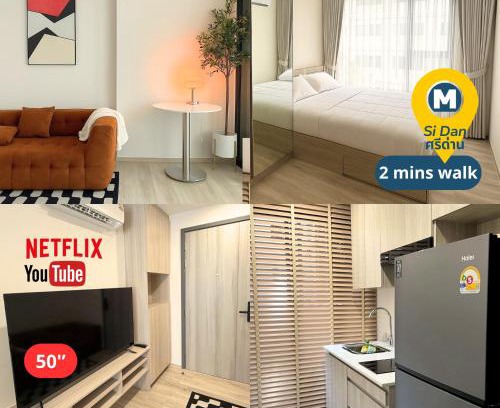 Mueang Samut Prakan District Apartamento | Minimal Cozy Stay 2 Mins to Si Dan MRT 14nights minimum