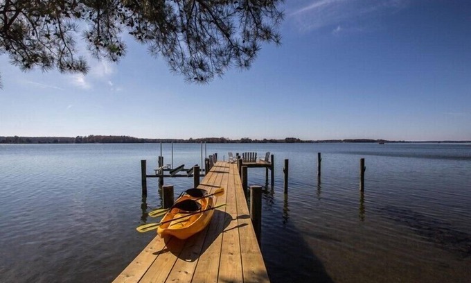 Unionville Casa | Chesapeake Pines: cabaña en expansión, bañera de hidromasaje bajo las estrellas y hermosas puestas de sol.