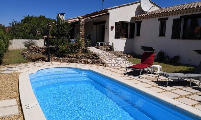 Saint-Genies-de-Fontedit Casa | Mistral villa - casa de vacaciones tranquila con hermoso jardín y piscina