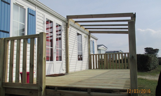 Plouguerneau Casa | Casa móvil 36m2- 4/6 pers junto al mar y playa en camping tradicional
