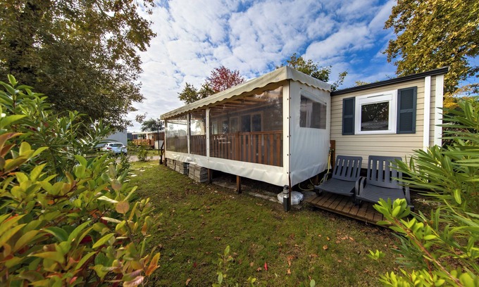 Lege-Cap-Ferret Alquiler De RV | Mobil Home 'Mobil Home Amira 42m2' con vistas al mar, Wi-Fi y aire acondicionado