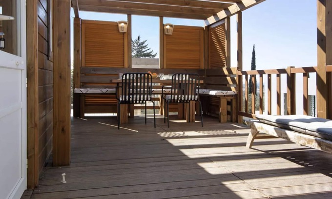 Cerro do Mocho Casa | Mobilheim mit Sensationeller Aussen Holzterrasse