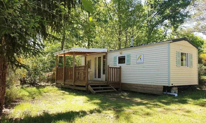 Nabirat Casa | Mobilhome M7 35m2 mit überdachter Terrasse / 2 Schlafzimmer 4 Personen