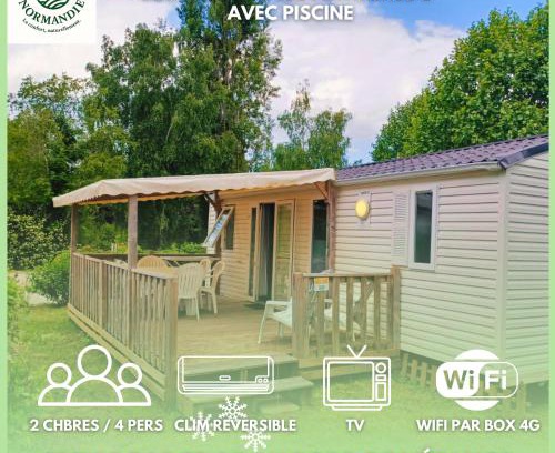 Ivry-la-Bataille Otro | Mobilhomes Cozy 2 ou 3 chambres en bordure d'étang Camping 3 étoiles