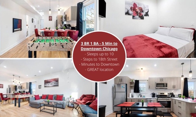 Pilsen Apartamento | Modern 3 BR Apt - 5 Mins to Downtown Sleeps 10