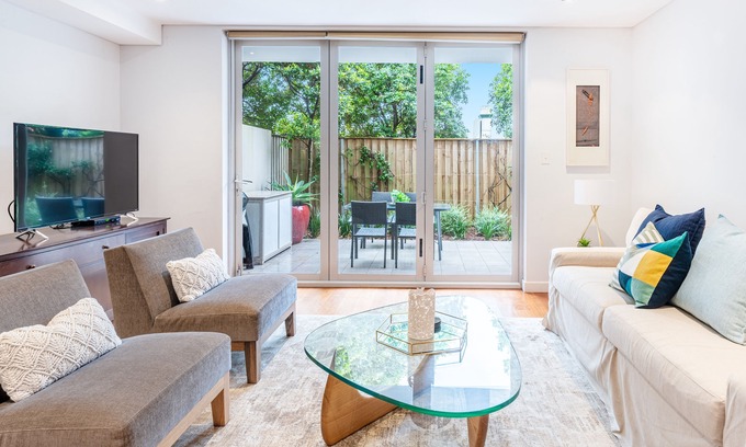 Bondi Apartamento | Apartamento moderno con gran patio y poca distancia de la playa de Bondi