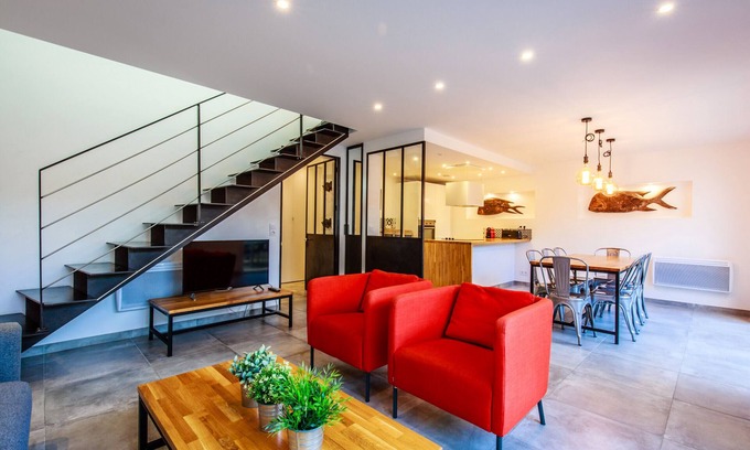 Saint-Pierre-Quiberon Casa | Modern Beach house with large terrace