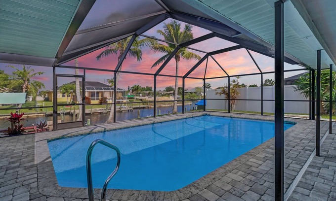 Cape Coral Casa | Modern Coastal Home w/Heated Pool & Waterfront Views!