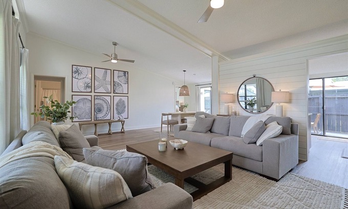 New Smyrna Beach Villa | Modern Coastal 2 bed 2 bath villa, Boat Slip, pet friendly, 2 miles from beach