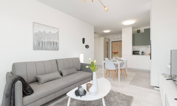 Baluty Apartamento | Modern Elegance Apartment with Parking & AC next to Manufaktura