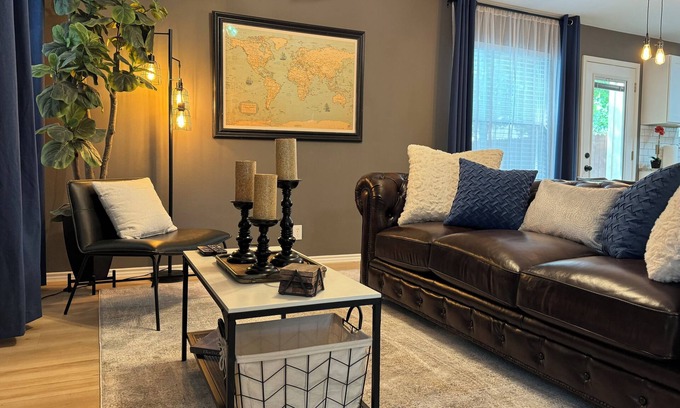 San Antonio Casa | Modern Industrial Home in Gated Neighborhood!