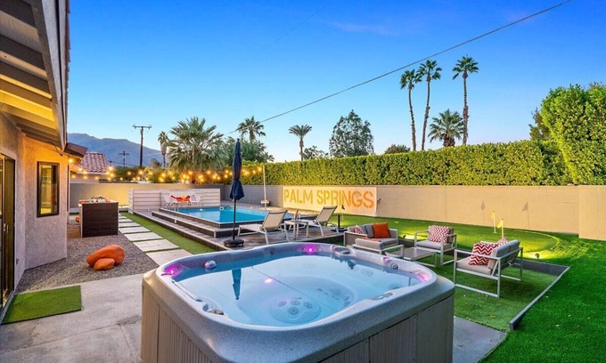 Racquet Club South Casa | Modern Palm Springs Oasis, Pool/Spa, 4Be/2Ba Pool and Spa Close to downtown
