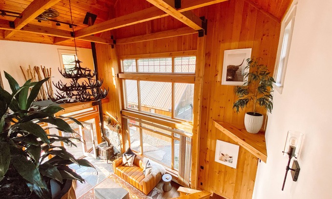 Morrisville Casa | Modern Post & Beam near Stowe Village with Mountain Views and Private Waterfall